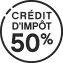 50% de crédit d'impôt